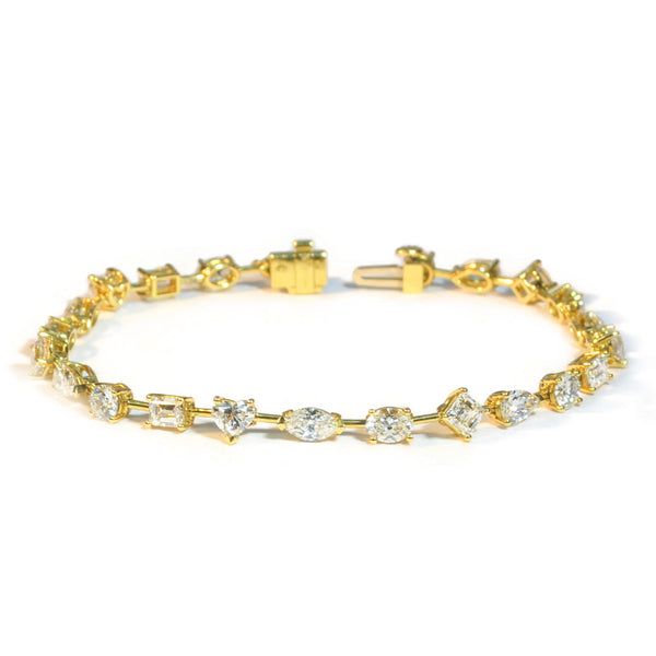 norman-silverman-mixed-shape-diamond-bracelet-18k-yellow-gold-B3360