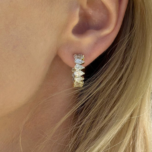 norman-silverman-pear-shaped-diamond-huggie-earrings-18k-yellow-gold-F21526