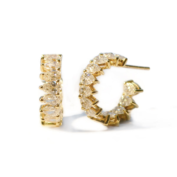 norman-silverman-pear-shaped-diamond-huggie-earrings-18k-yellow-gold-F21526