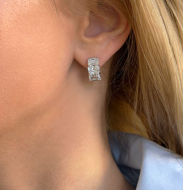 norman-silverman-radiant-cut-diamond-huggies-18k-white-gold-F23255