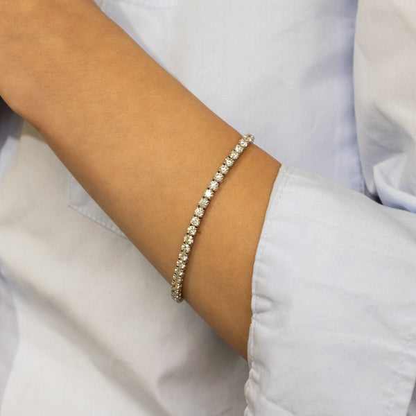 norman-silverman-tennis-bracelet-18k-white-gold-4.03.carats-B4315