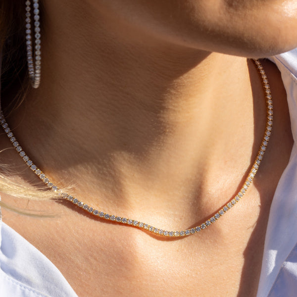 norman-silverman-tennis-necklace-18k-yellow-gold-9.02-carats-N4223