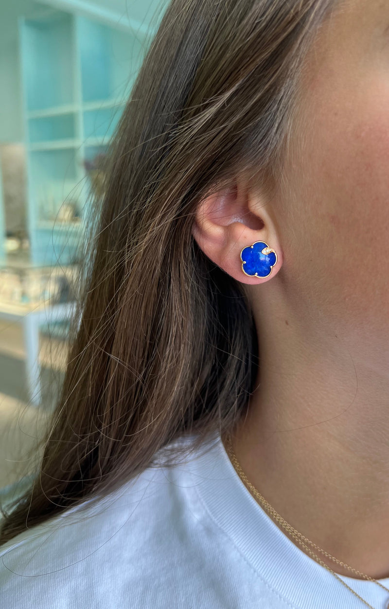 Pasquale Bruni - Petit Joli - Earrings with Rock Crystal, Lapis Lazuli and Diamonds, 18k Rose Gold