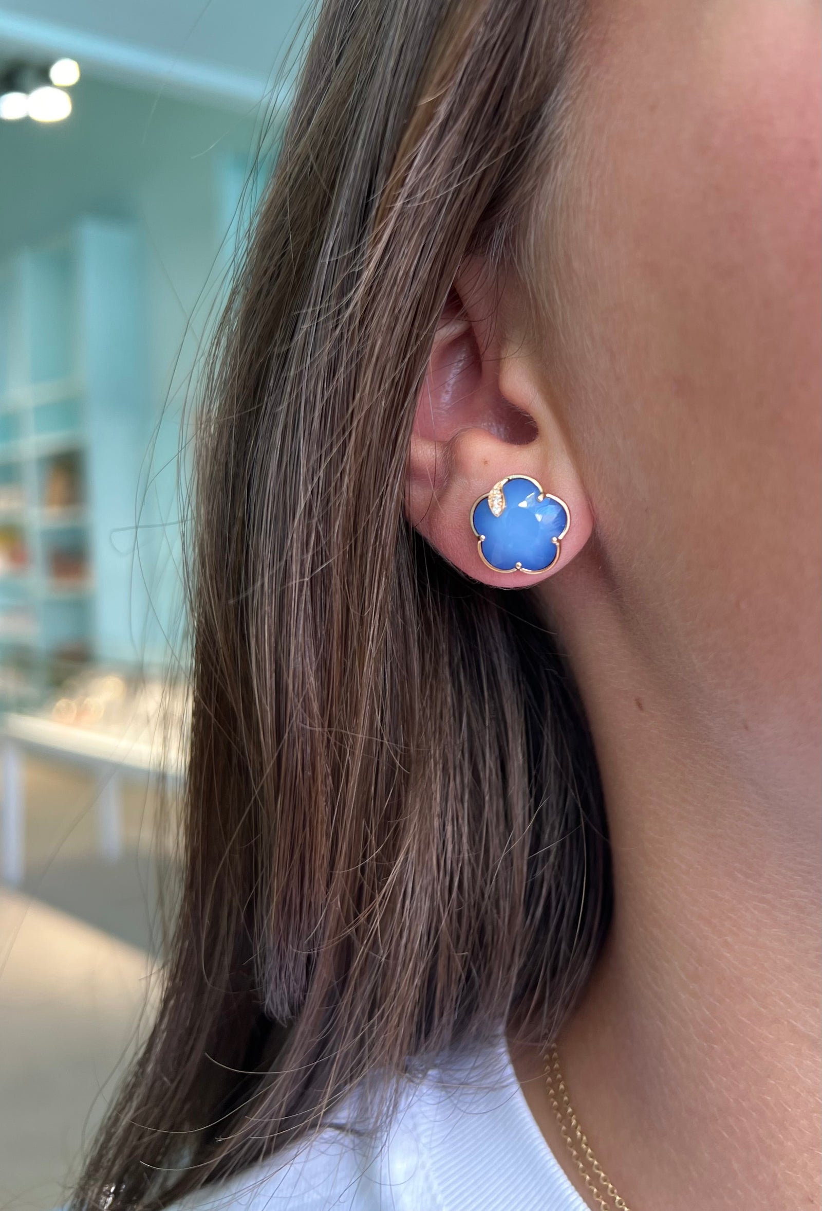 Pasquale Bruni - Petit Joli - Earrings, 18k Rose Gold, White Agate