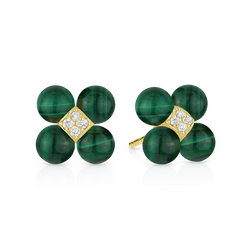 paul-morelli-sequence-malachite-cluster-stud-earrings-diamonds-18k-yellow-gold-ER4863-MAL