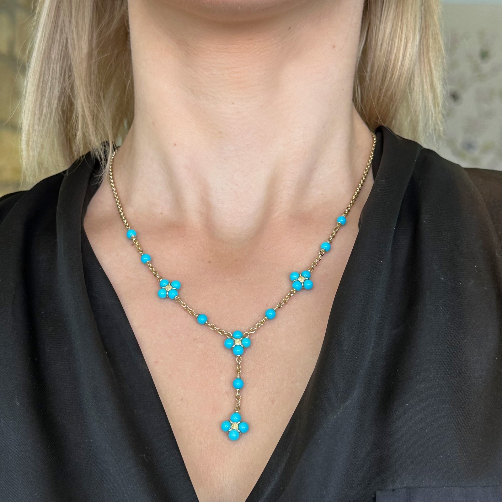 Paul Morelli - Sequence - Lariat Necklace with Turquoise, 18k