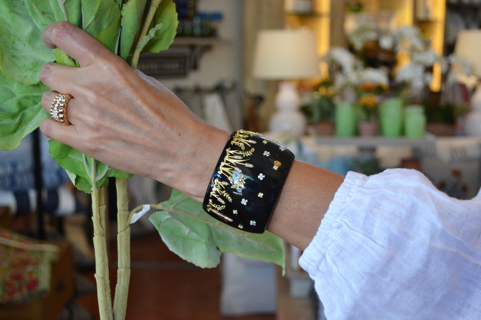 Paul Morelli - Twilight Cuff Bracelet with Diamonds and Tsavorite