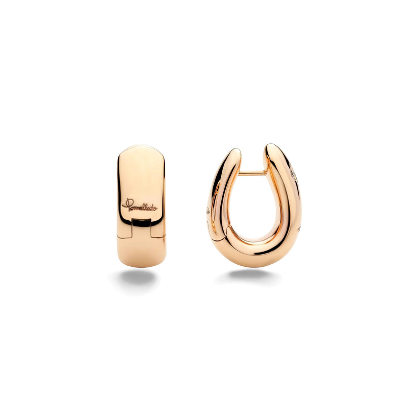 Pomellato - Iconica - Gold Earrings, 18k Rose Gold, with Diamonds