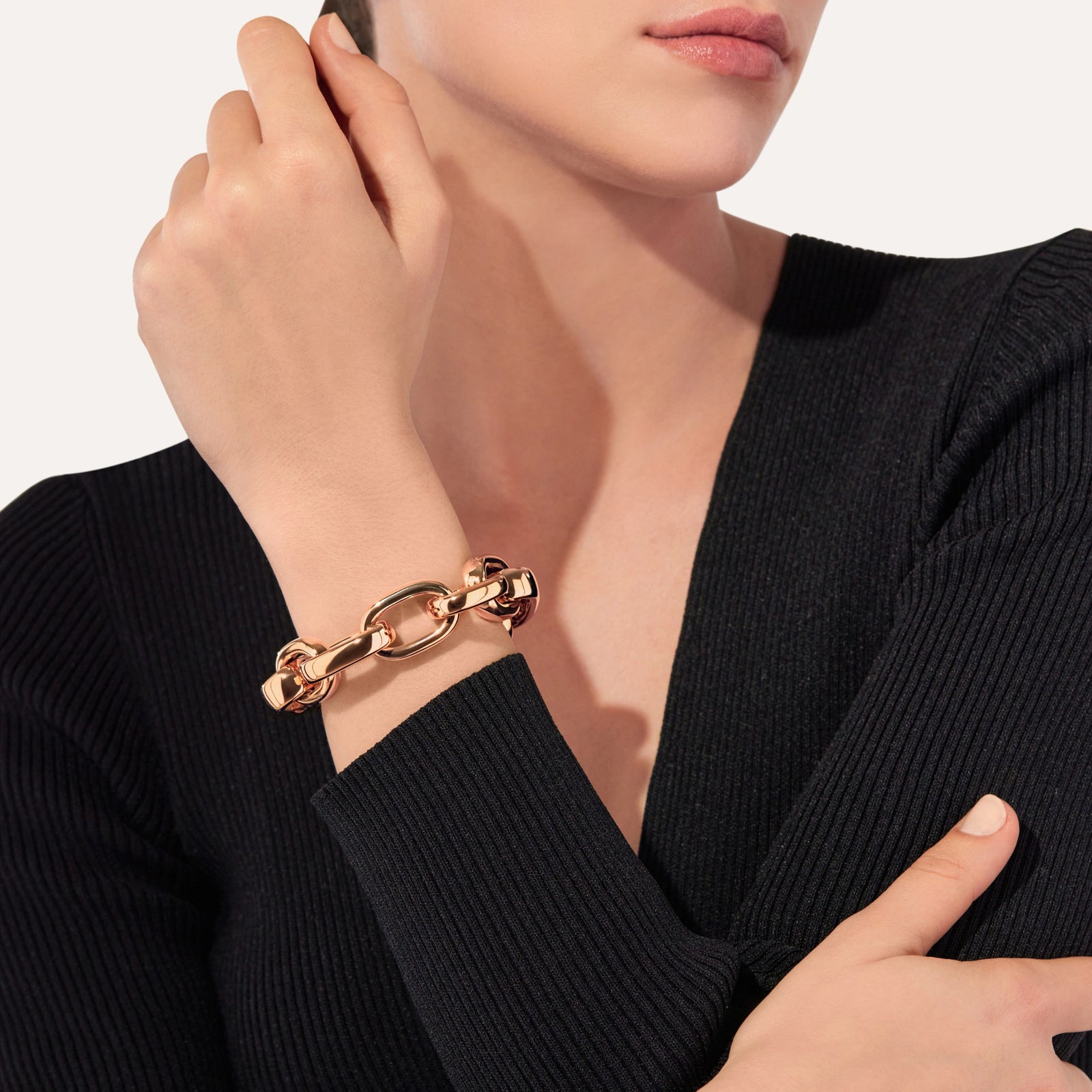 Pomellato - Iconica Large Link Bracelet, 18k Rose Gold – AF Jewelers