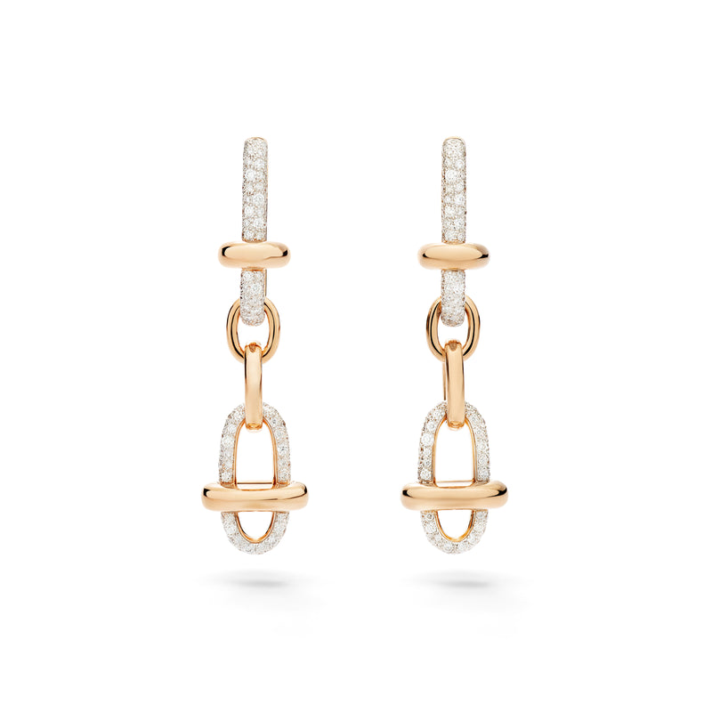 Pomellato - Iconica - 18k 玫瑰金镶钻耳环