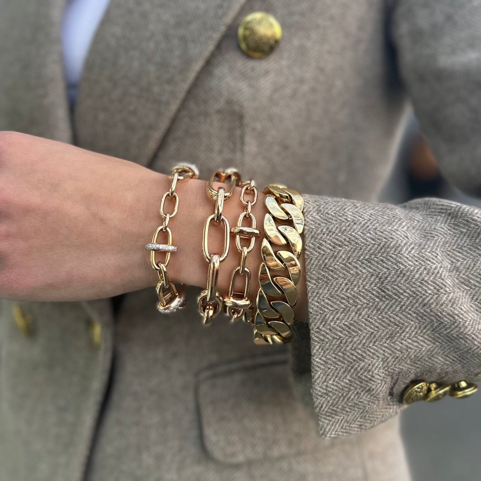 Pomellato - Iconica - Link Bracelet with Diamonds, 18k Rose Gold