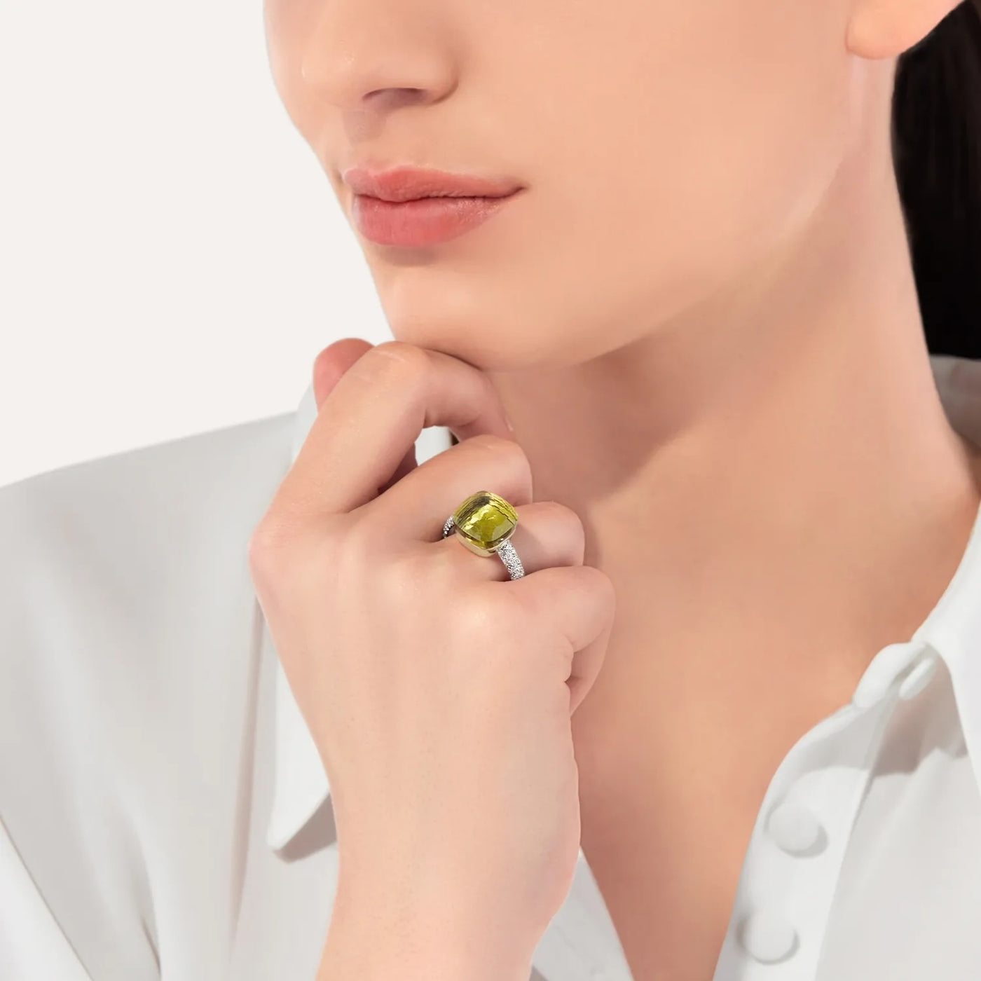 Pomellato - Nudo Maxi - Stackable Ring with Lemon Quartz and
