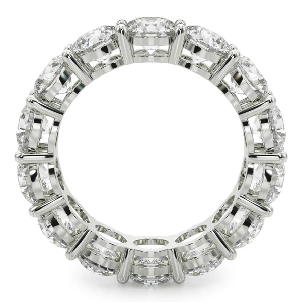 AFJ Diamond Collection - Eternity Band Ring with Round Diamonds 7.00 carats, Platinum