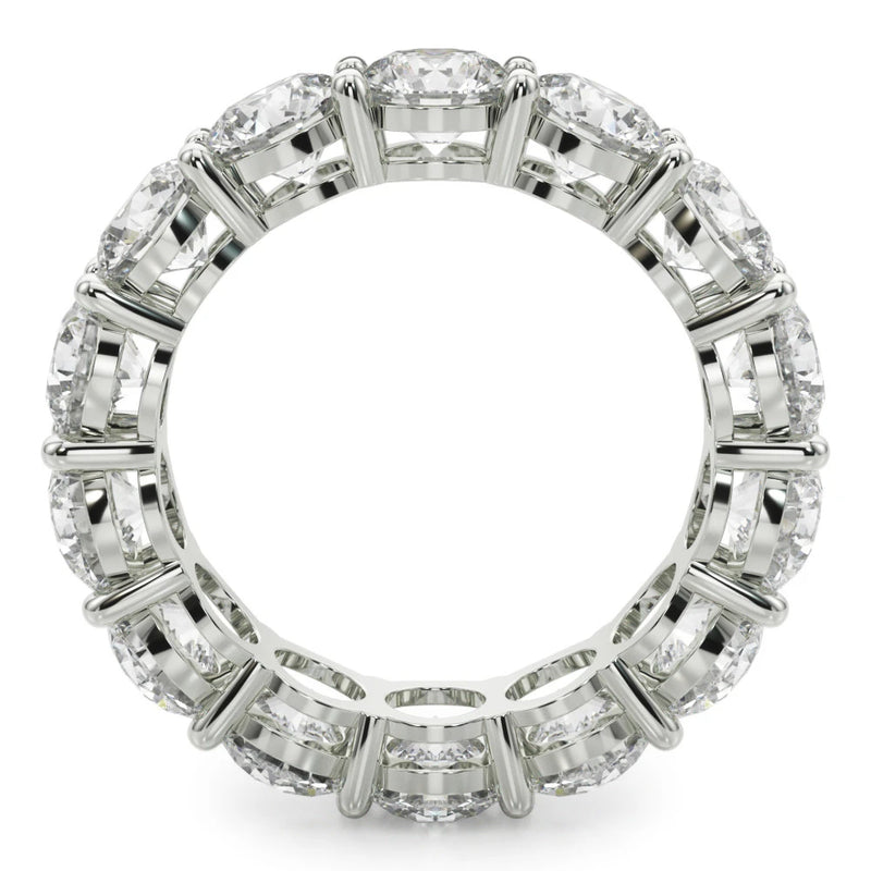 AFJ Diamond Collection - Eternity Band Ring with Round Diamonds 7.00 carats, Platinum