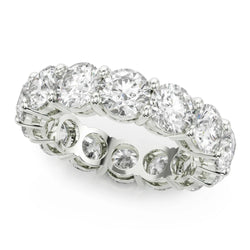 AFJ Diamond Collection - Eternity Band Ring with Round Diamonds 7.00 carats, Platinum