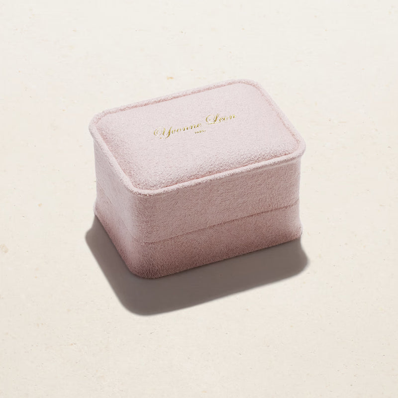 Yvonne Léon - Baby Pear Berlingot Signet Ring with Grey Diamonds, 18k White Gold