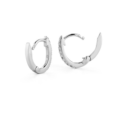 Dana Rebecca Designs - Diamond Huggie Earrings, White Gold