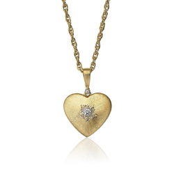 Buccellati - Macri Heart - Pendant Necklace with Diamonds, 18k Yellow Gold