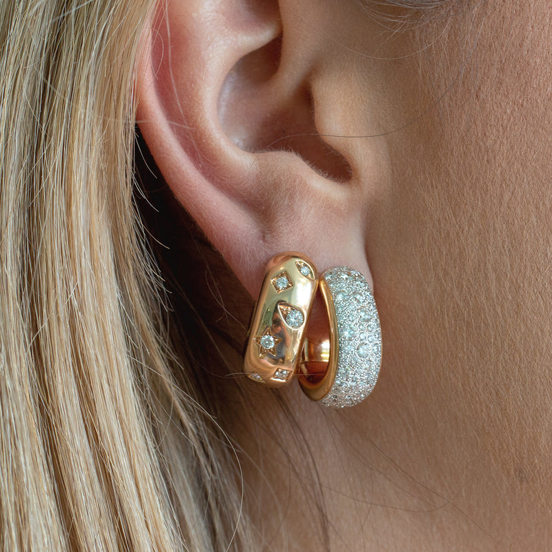 Pomellato - Iconica - Gold Earrings, 18K Rose Gold, with Diamonds