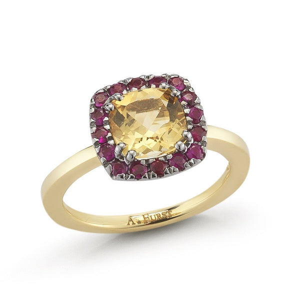 A-FURST-DYNAMITE-SMALL-RING-CITRINE-RUBIES-BLACKENED-YELLOW-GOLD-A1321GNC2