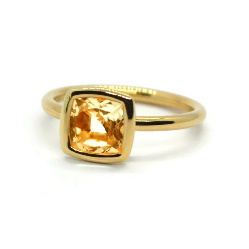 A & Furst - Gaia - Small Stackable Ring with Citrine, 18k Yellow Gold