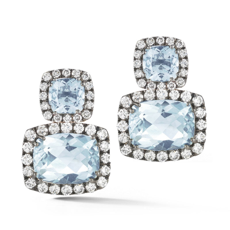 A & Furst - Dynamite - Drop Earrings with Blue Topaz and Diamonds, 18k ...