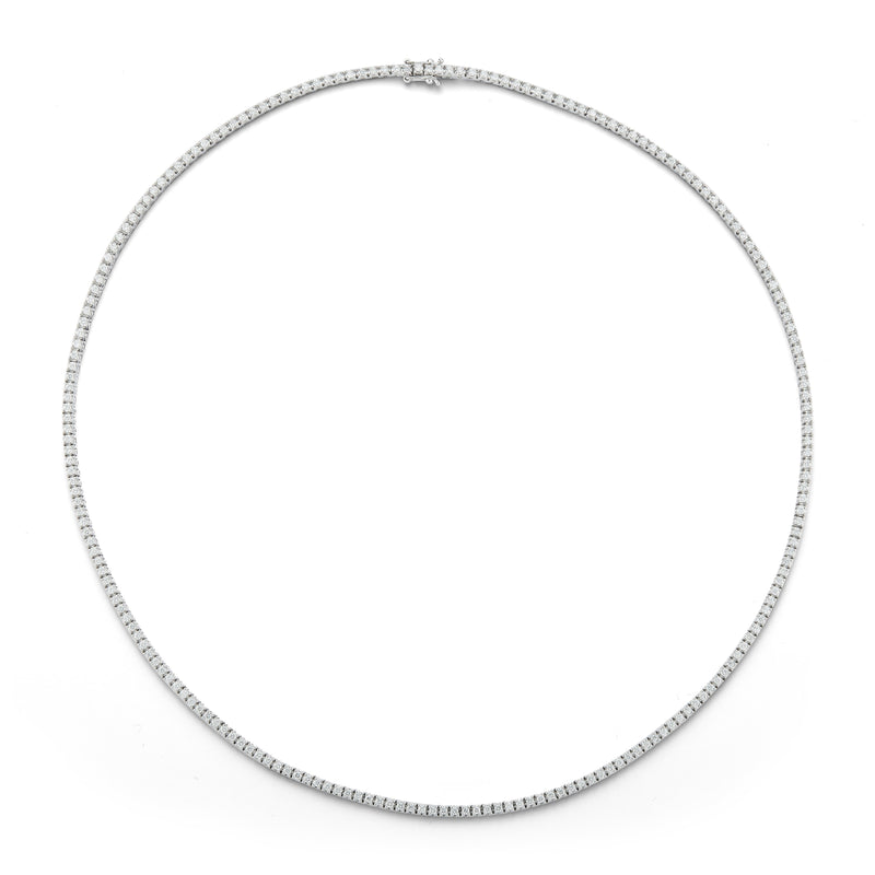 AFJ Diamond Collection - Diamond Riviere Necklace, 18k White Gold – AF  Jewelers