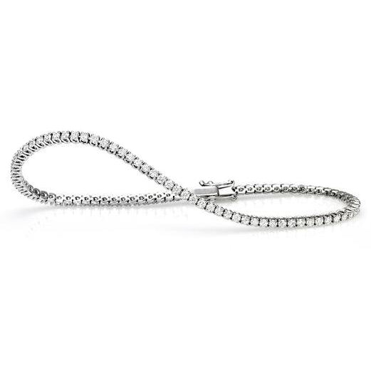 AFJ Diamond Collection - Tennis Bracelet with Diamonds, 18k White Gold