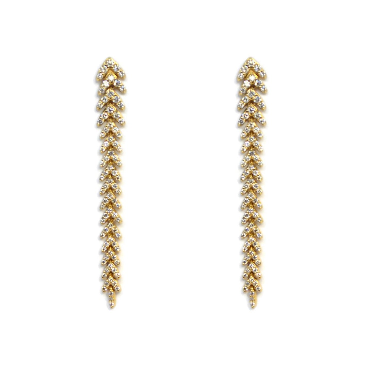 AFJ Diamond Collection - Diamond Drop Earrings, 18k Yellow Gold – AF ...