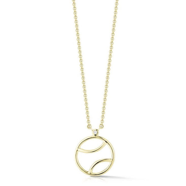 AF-JEWELERS-TENNIS-ANYONE-TENNIS-BALL-PENDANT-NECKLACE-STERLING-SILVER-GOLD-PLATED-DIAMOND-E1570SG01
