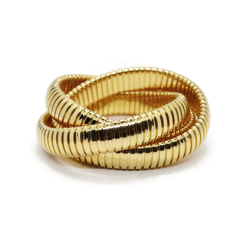 AFJ Gold Collection - Tubogas Triple Rolling Bracelet, 18k Yellow Gold ...