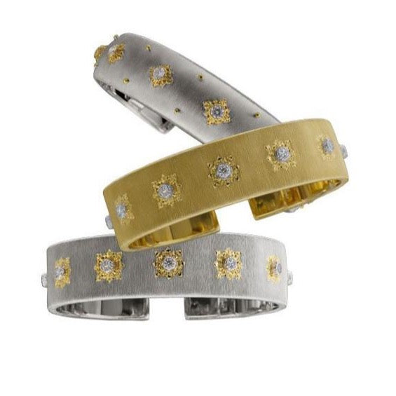 Buccellati - Macri- Cuff Bracelet with Diamonds, 18k Yellow Gold