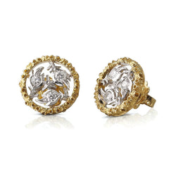 BUCCELLATI-RAMAGE-STUD-EARRINGS-DIAMONDS-YELLOW-WHITE-GOLD-B167PN