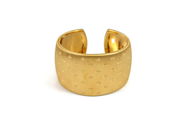 Buccellati - Engraved Losanghe - Cuff Bracelet, 18k Yellow Gold