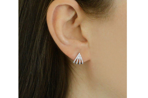 Dana Rebecca Designs - Sarah Leah - Diamond Huggie Earrings, White Gold