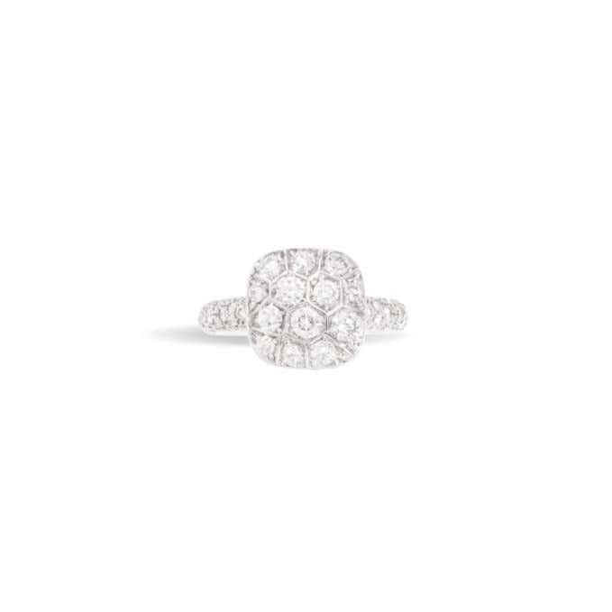 Pomellato 18kt Rose and White Gold Nudo Diamond Ring - AB704GO6B9 White