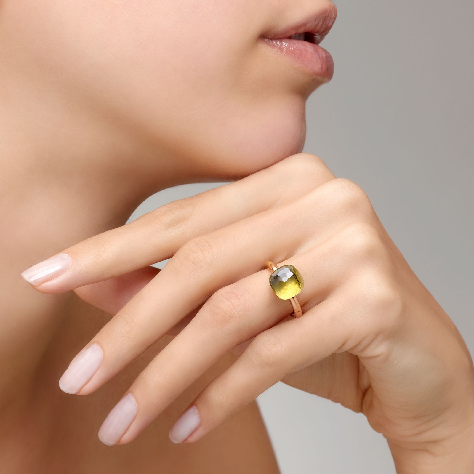 Pomellato - Nudo Classic - Stackable Ring with Lemon Quartz, 18k