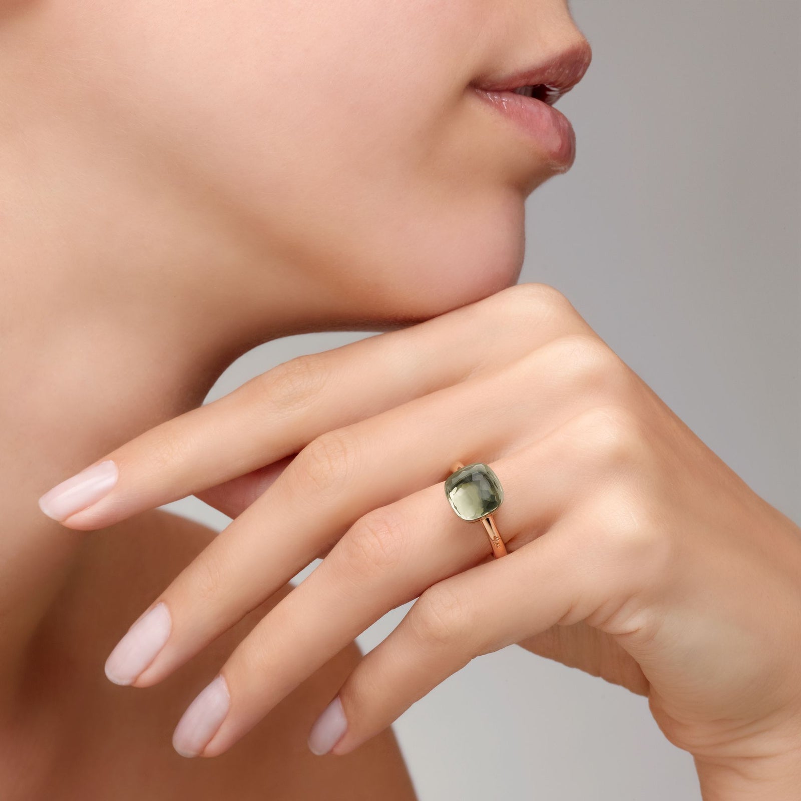 ち*ん様 Pomellato Nudo リング プチ 52号(12号) 2026 Pomellato - Nudo Classic - Stackable Ring with Prasiolite, 18k