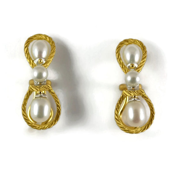 Buccellati-rete-pearls-drop-earrings-yellow-gold