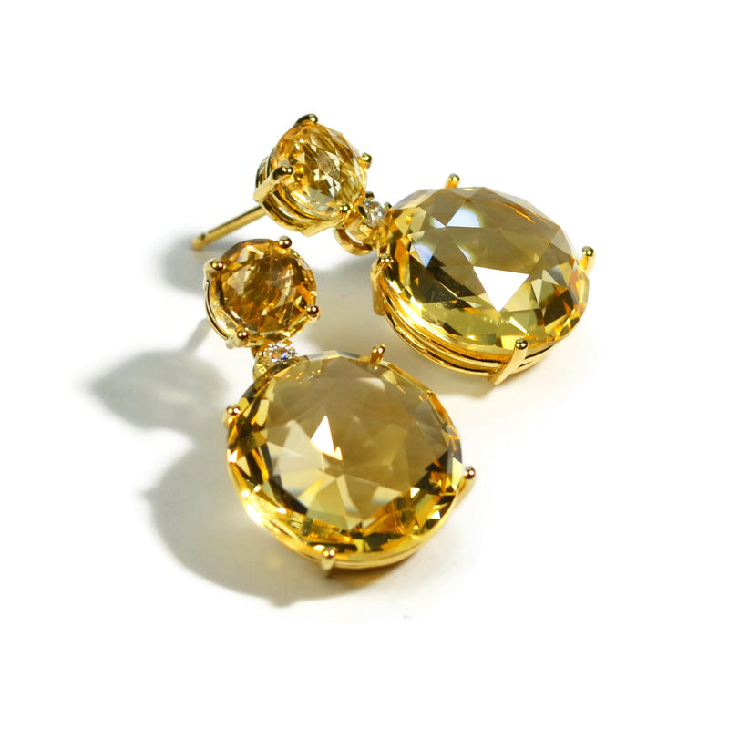A & Furst - Bouquet - Drop Earrings with Citrine and Diamonds, 18k Yel – AF  Jewelers