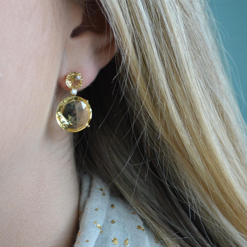 A & Furst - Bouquet - Drop Earrings with Citrine and Diamonds, 18k Yel – AF  Jewelers