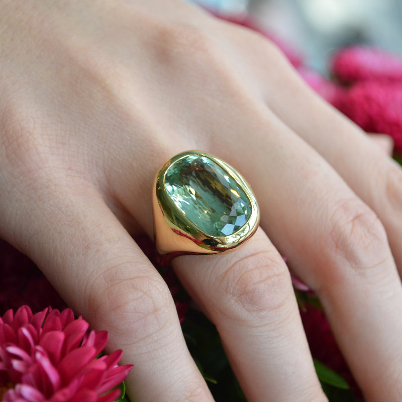 Rahaminov 18K Yellow Gold East West Emerald Cut Diamond Ring -  JewelsbyTashne