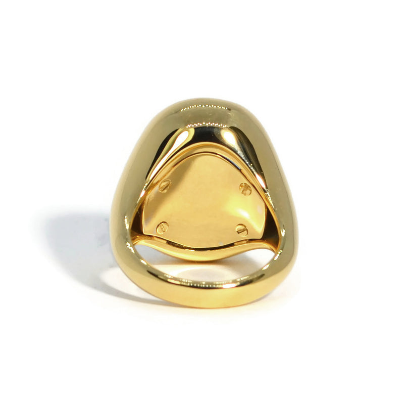A & Furst - Essential - Cocktail Ring with Cognac Citrine, 18k Yellow Gold