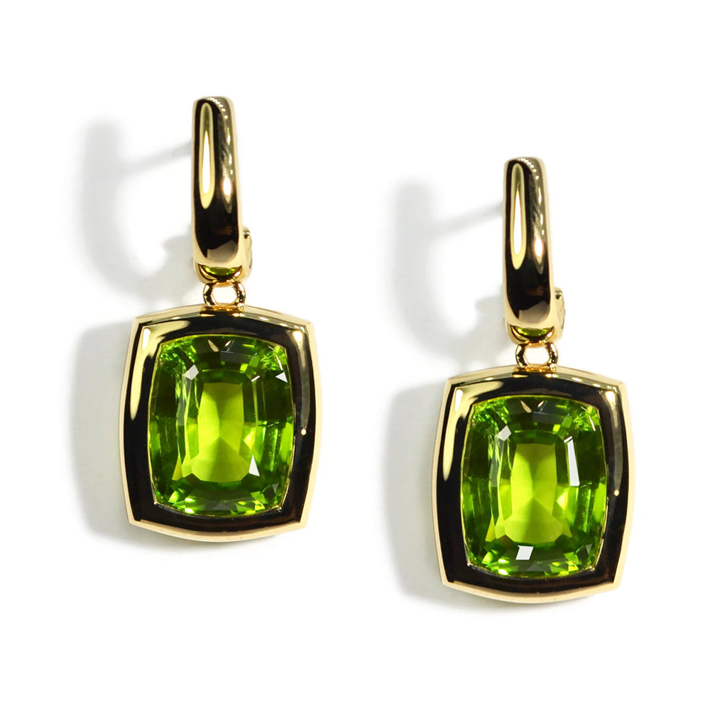 A & Furst - Essential - One of a Kind Drop Earrings with Peridot, 18k