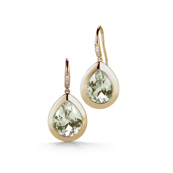Art Deco, Regency style Drop Earrings with Dark Green Crystal Stones :  Amazon.co.uk: Handmade Products