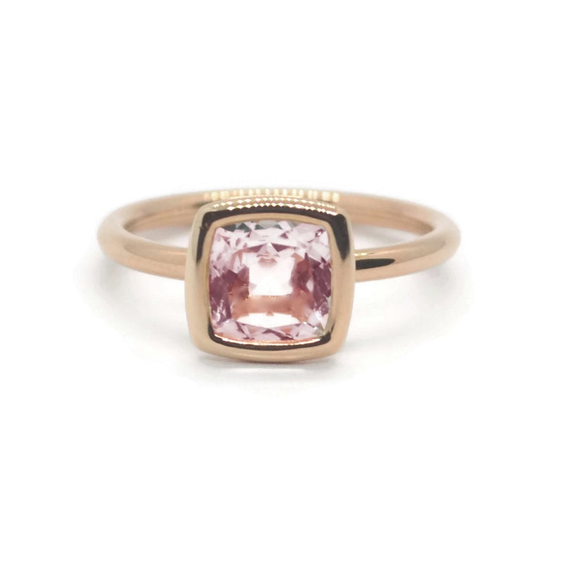 A & Furst - Gaia - Small Stackable Ring with Rose de France, 18k Rose Gold