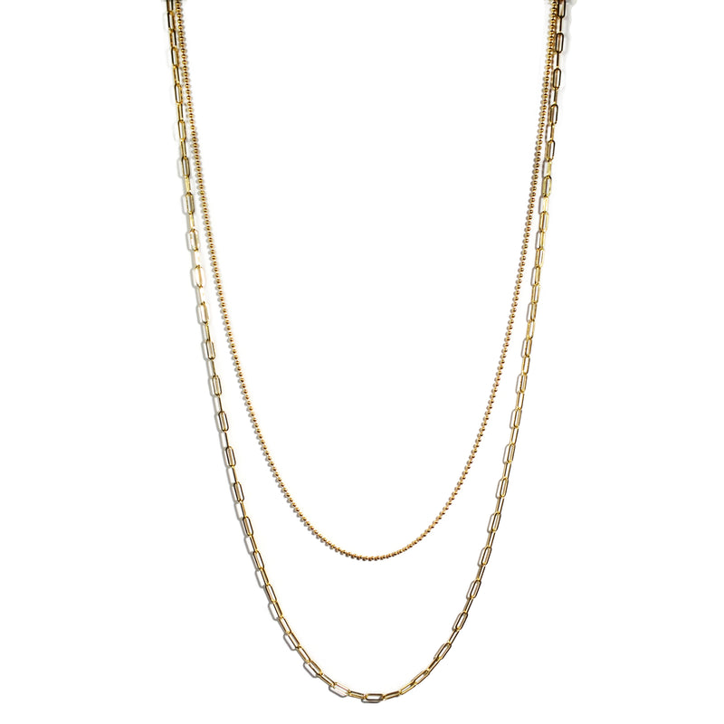 af-jewelers-gold-collection-double-chain-ball-paperclip-necklace-yellow-gold-C2001G-22/25_1