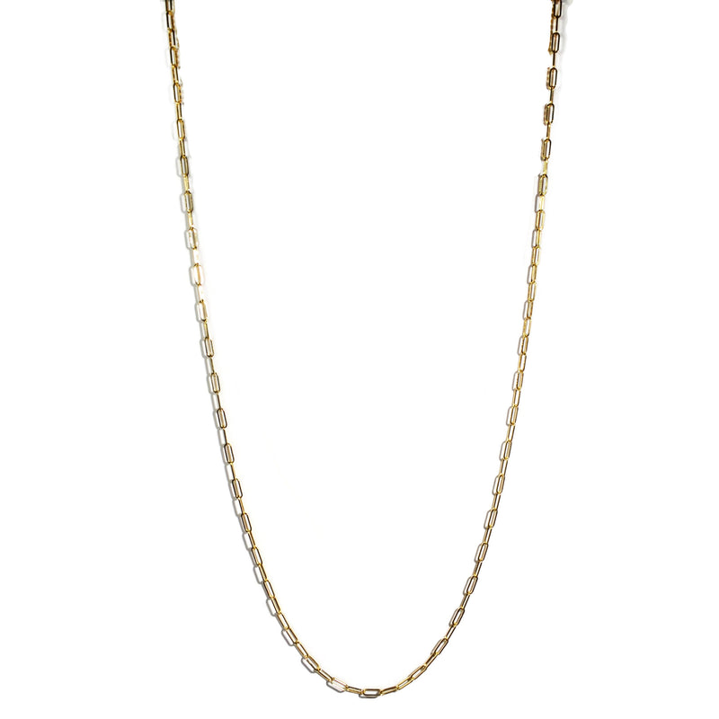 14K Yellow Gold Paperclip Chain Necklace – Harold Stevens