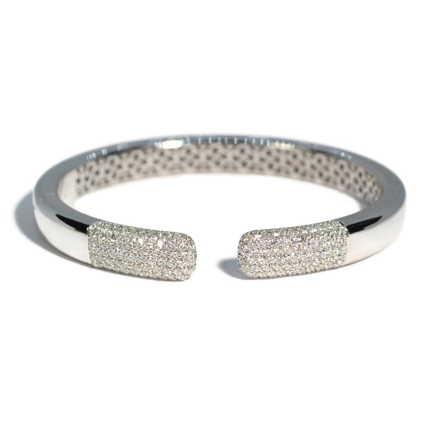 AFJ Diamond Collection - Cuff Bracelet with Diamonds, 18k White Gold – AF  Jewelers