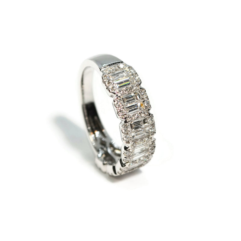 Staggered Baguette Half Eternity Band (0.7ct TW*) | The Diamond Channel,  Johannesburg
